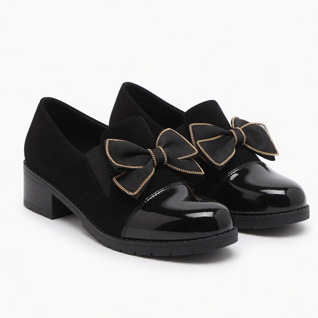 Women's Casual High Heels Bow Shoes