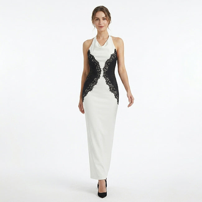 Women's  Maxi Halter Neck Backless Style Dress