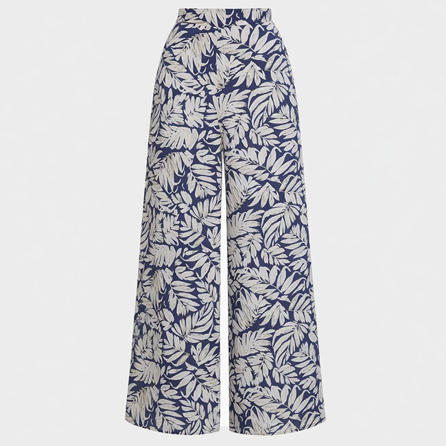Women's Wide-Leg  Bohemian Floral Pants