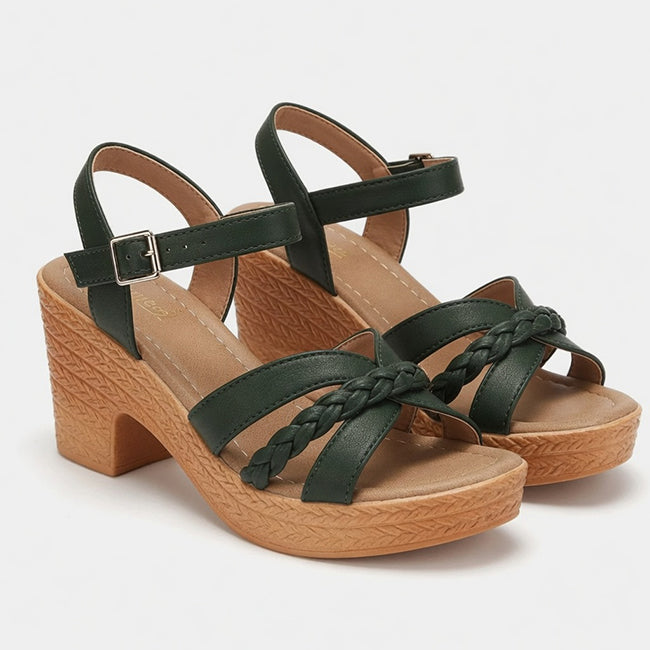 Women's High Heel Braided Sandal
