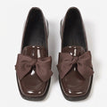 Women's Casual Brown Office Bow Shoes