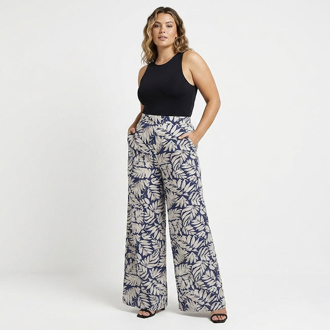 Women's Wide-Leg  Bohemian Floral Pants