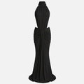 Women's Maxi Turtleneck Backless Off Shoulder Dress