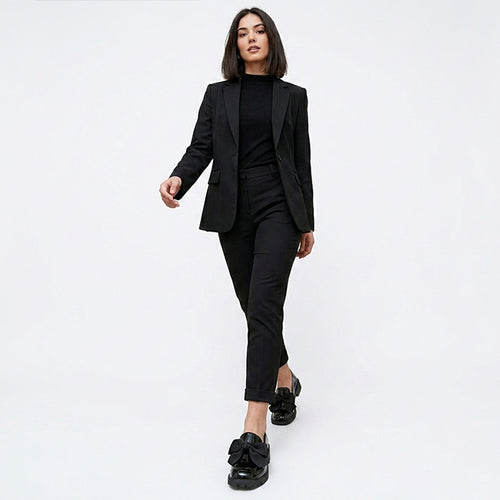 Women's Casual Black Office Bow Shoes