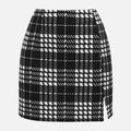 Women’s Autumn Houndstooth Plaid Mini Skirt