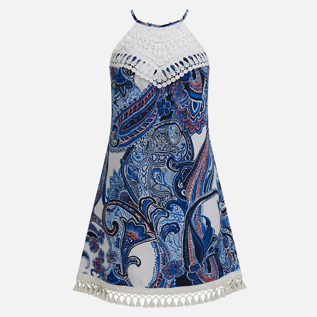 Women Paisley Print Midi Summer Dress