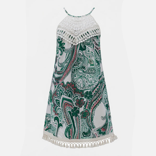 Women Paisley Print Midi Summer Dress