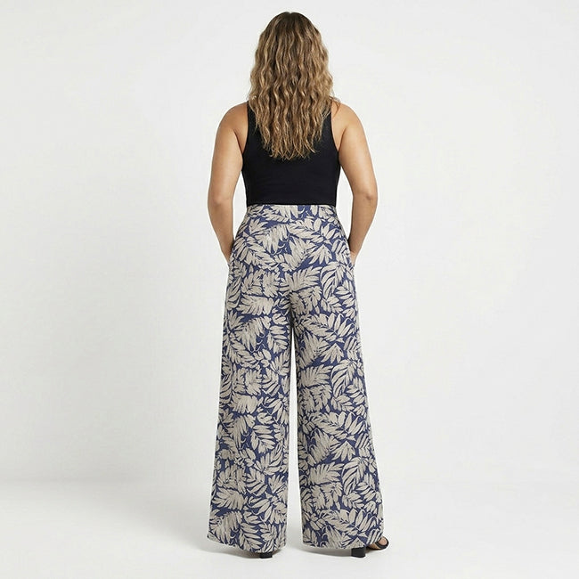 Women's Wide-Leg  Bohemian Floral Pants