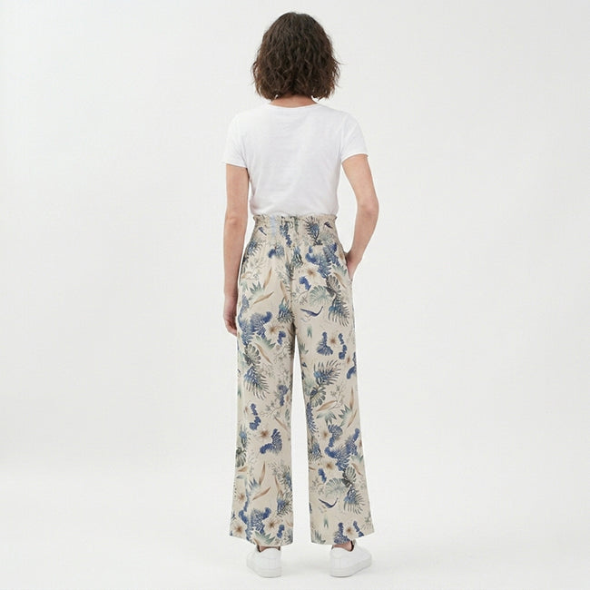 Women’s Wide Leg Tropical Print Pants