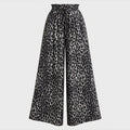 Women's Wide-Leg with Leopard Pants