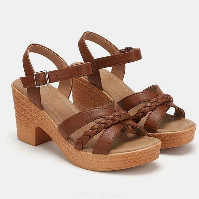 Women's High Heel Braided Sandal