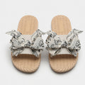 Women’s Knit Bow Flat Heel Sandals